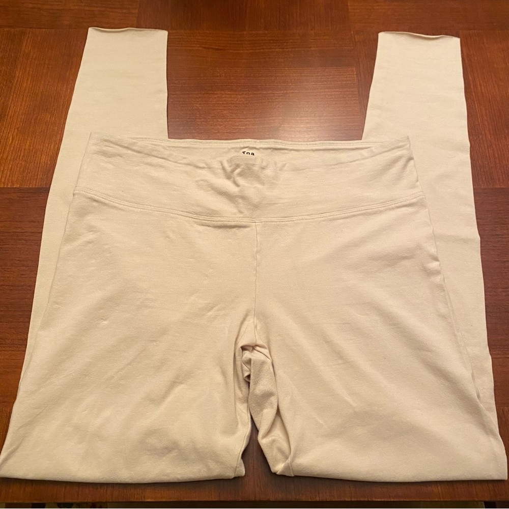 NWOT Aritzia Tna Customizable Length Leggings, Beige, Sz Large